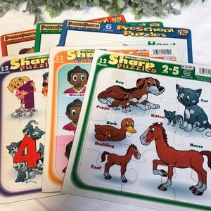 6 Learning Puzzles Alphabet Numbers- So FUN